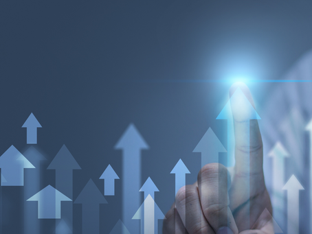 business growth depicted by upward arrows