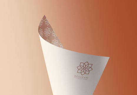 Rose Gold Foil double side print letterhead