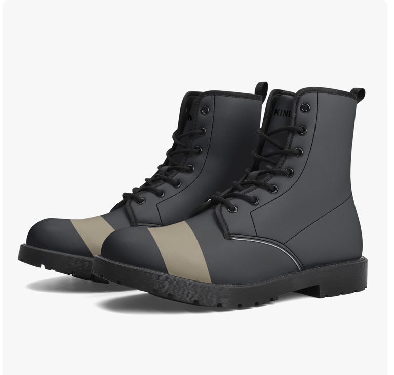 Biker Boots Black with Fawn Wrap