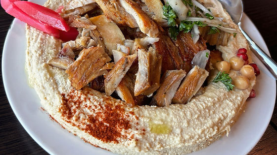Hummus With Chicken Shawarma
