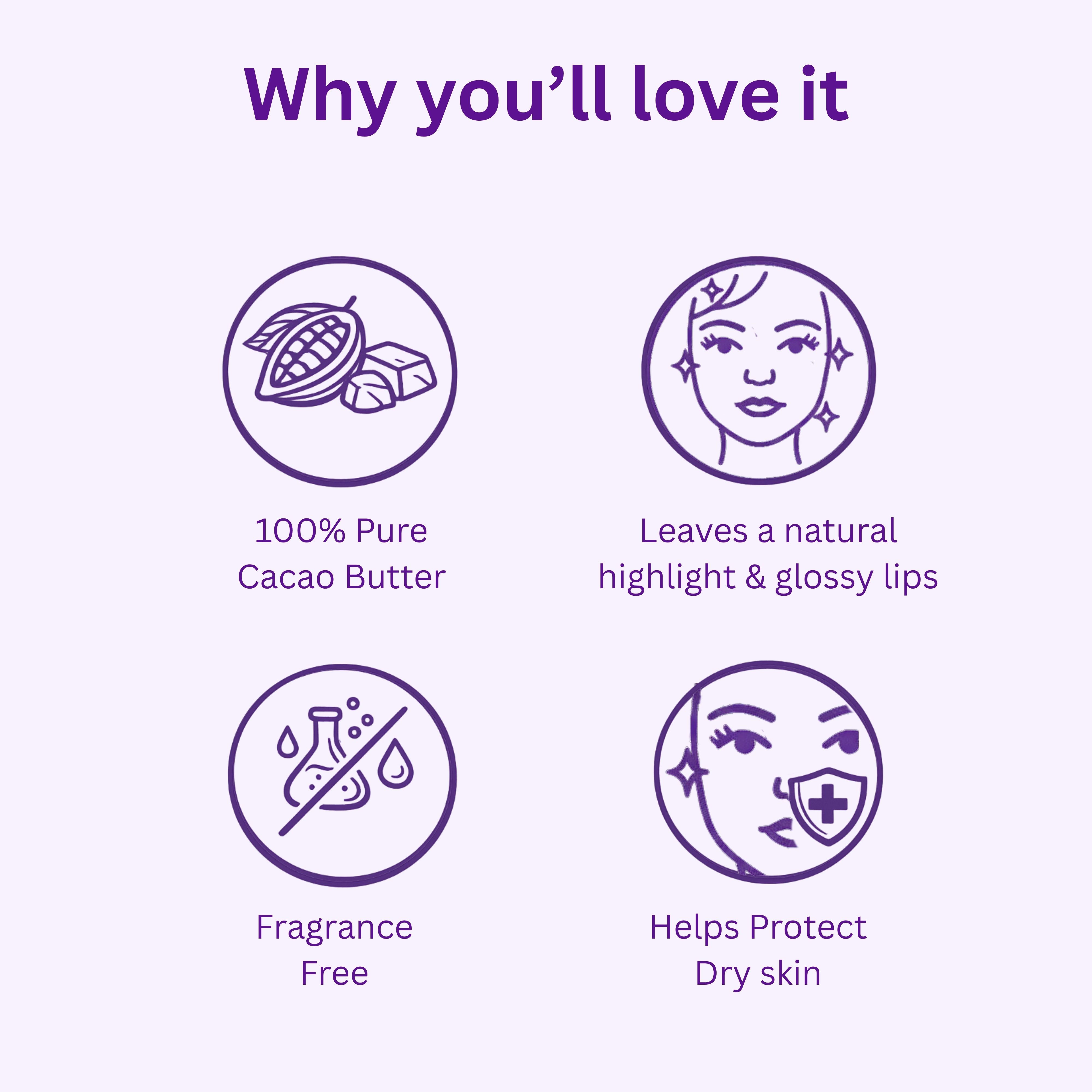 UNSPOKEN 100% PURE CACAO BUTTER BALM