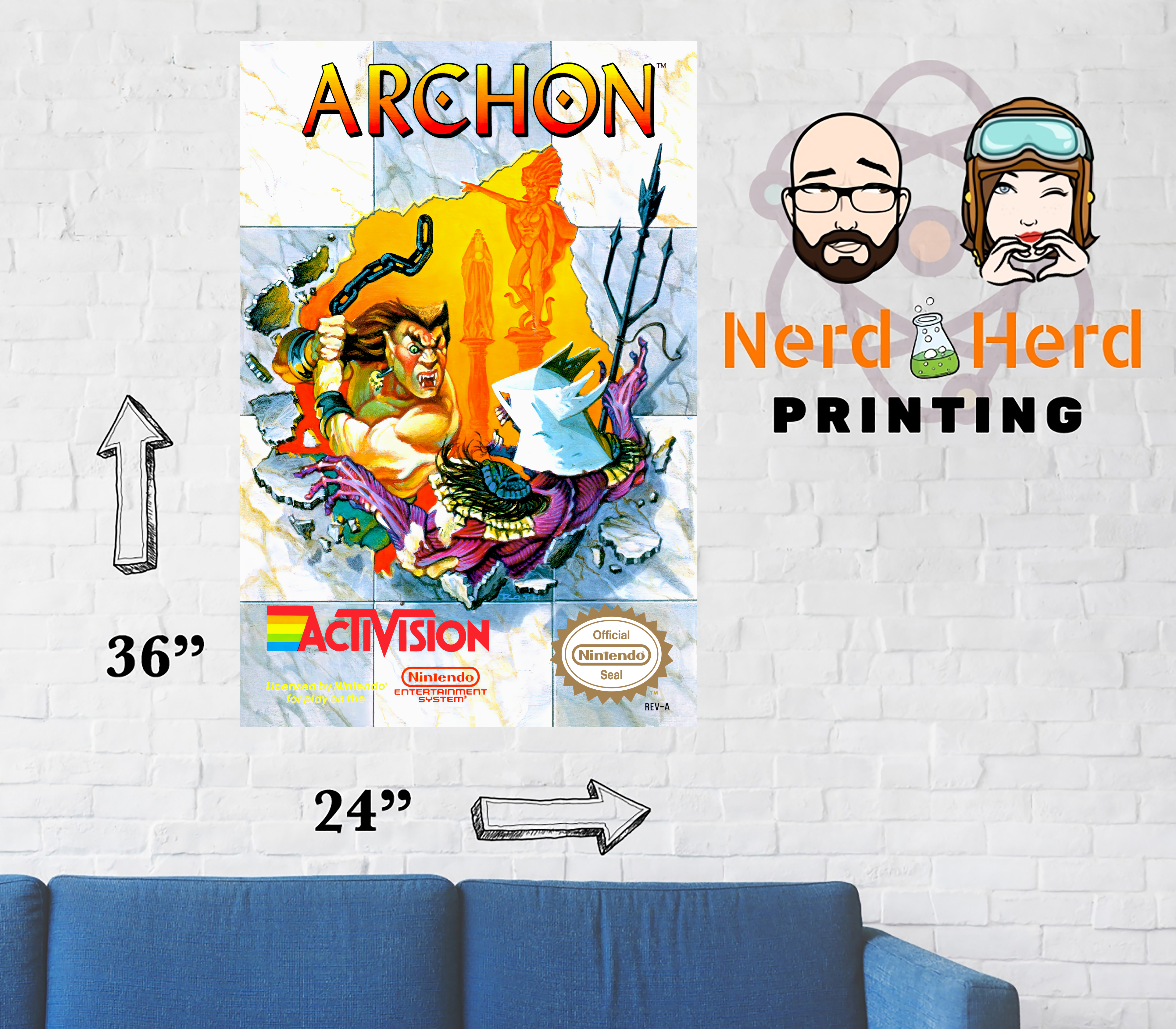 Archon NES Cover Poster