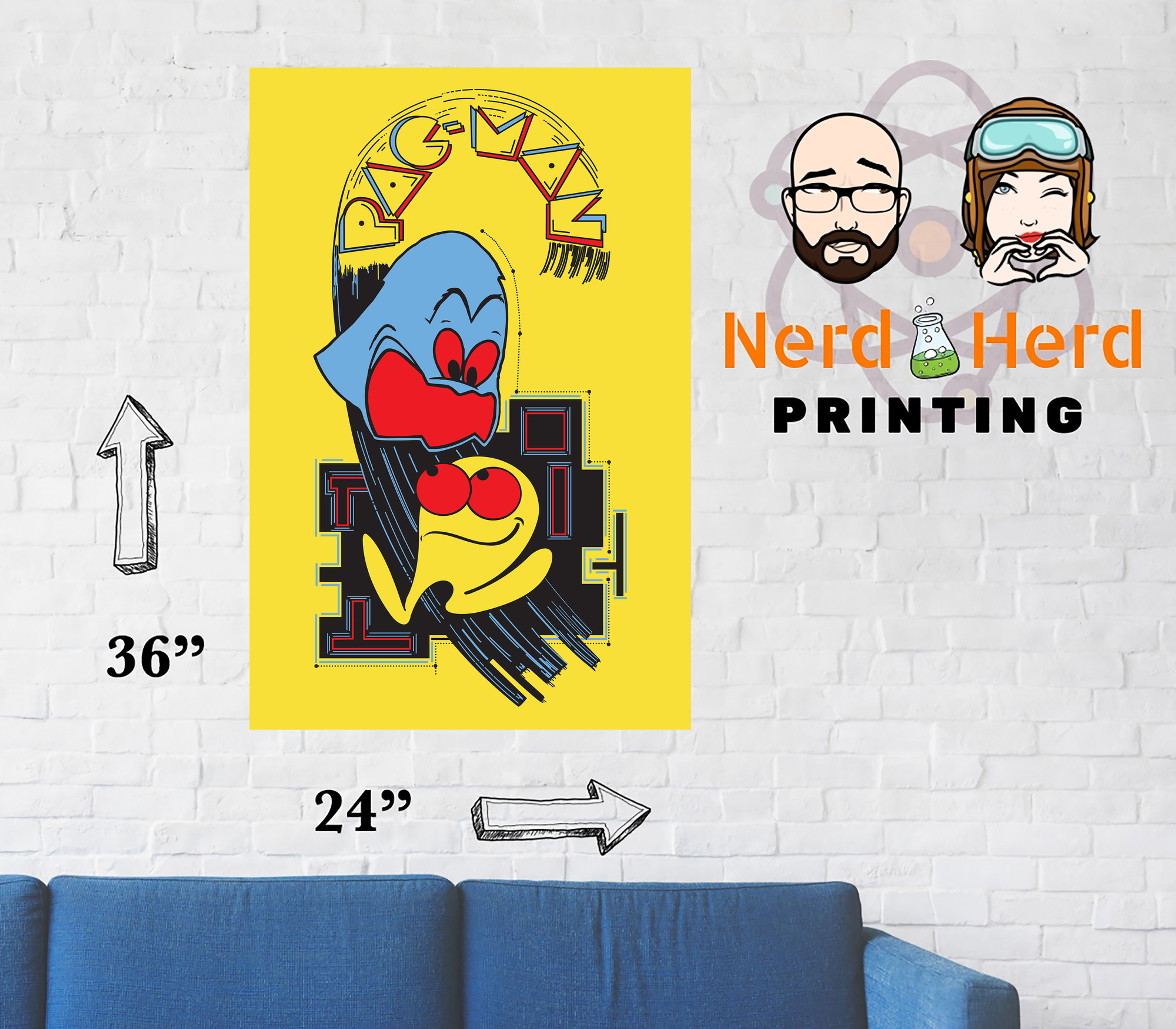 Pac-Man Arcade Side Art Poster