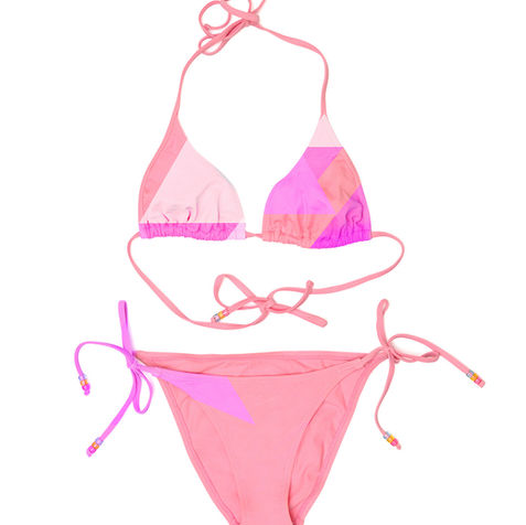 Pink and orange bikini