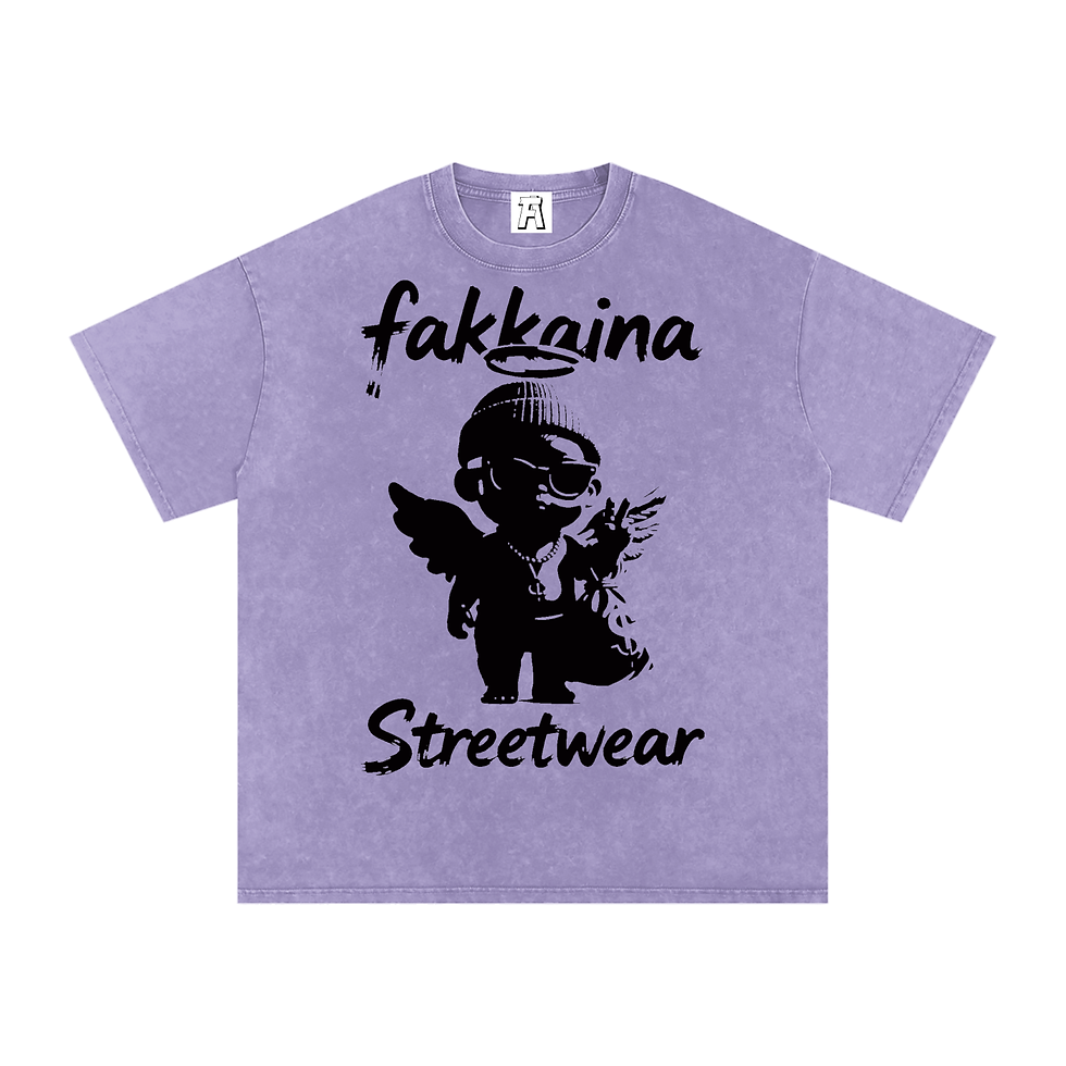Miniatyrbild: Fakkaina Snow Washed Oversized Cotton T-Shirt
