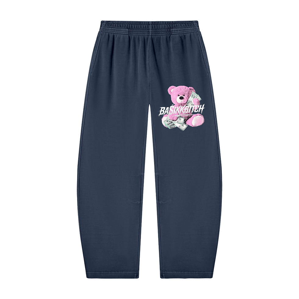 Miniatyrbild: Unisex Vintage Washed Barrel Leg Sweatpants