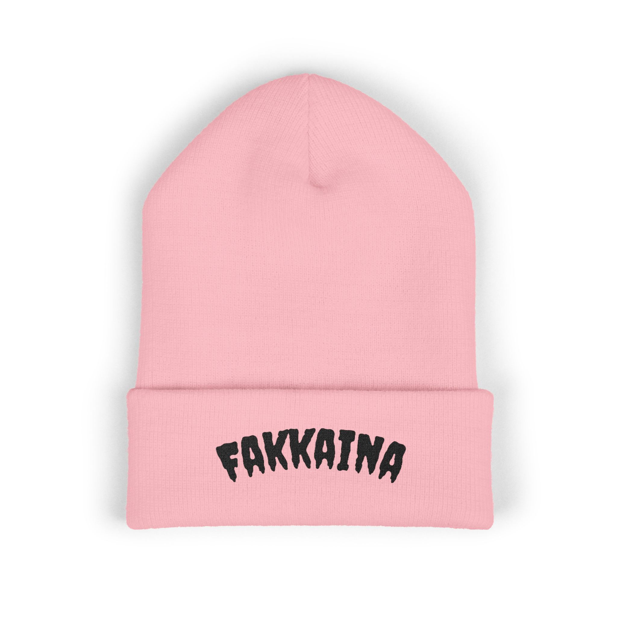 Embroidered 'FAKKAiNA' Cuffed Beanie