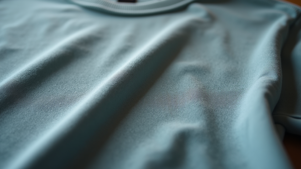 Close-up view of a high-quality cotton fabric texture on a streetwear t-shirt