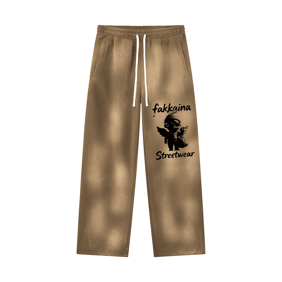 Miniatyrbild: Fakkaina Unisex Sunfade Wide Leg Fleece Sweatpants