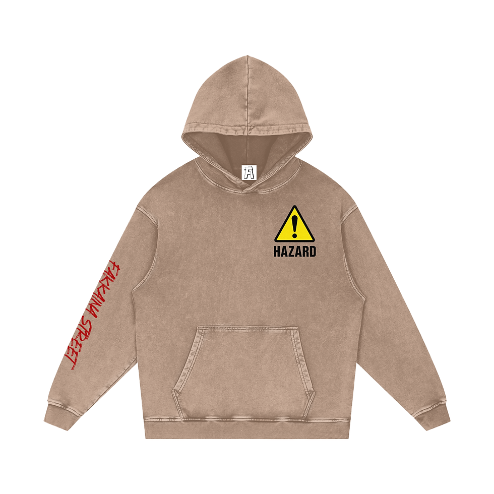 Miniatyrbild: Fakkaina Snow Washed Loose Cotton Hoodie