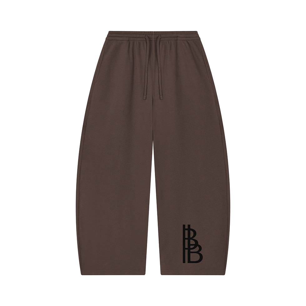 Miniatyrbild: Basikkbitch Unisex Waffle Barrel Leg Pants