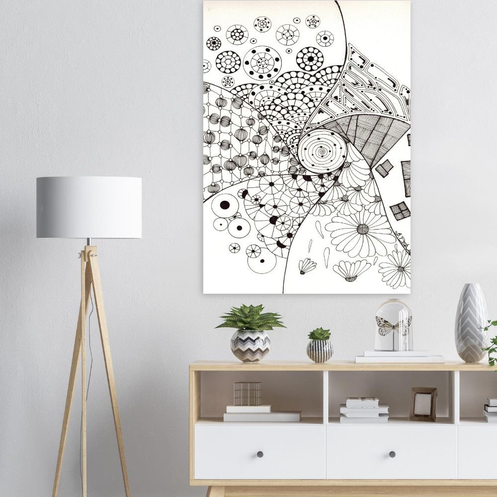The World Spins in Motion - Black and White Fine Art Print