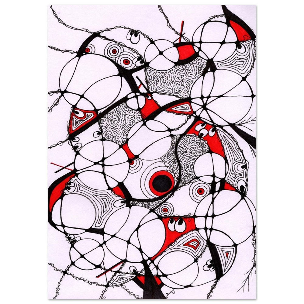 Red Vision in Circles - Fine Art Print