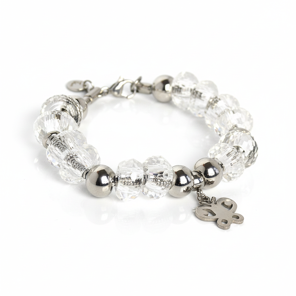 Thumbnail: The Beaded Bracelet with Butterfly Charm