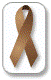 Brown Awareness Ribbon foranti-tobacco symbol as well as a symbol of colon cancer and colorectal cancer