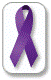 Purple Awareness Ribbon for pancreatic, testicular, and thyroid cancer, domestic violence, ADD, Alzheimer’s, religious tolerance, animal abuse, victims of 9/11, Crohn’s disease and colitis, cystic fibrosis, lupus, leiomyosarcoma, and fibromyalgia