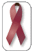 Burgundy Awareness Ribbon for brain aneurysm, Cesarean section, headaches, hemangioma, vascular malformation, hospice care, multiple myeloma, William’s syndrome, thrombophilia, antiphospholipid antibody syndrome, and adults with disabilities