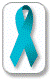 Teal Awareness Ribbon for ovarian, cervical and uterine cancers, sexual assault, polycystic ovarian syndrome, and tsunami victims