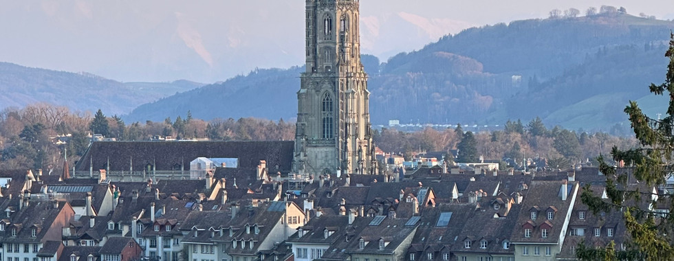 Muenster Bern and Kornhaus Bridge - the view from our meeting venue