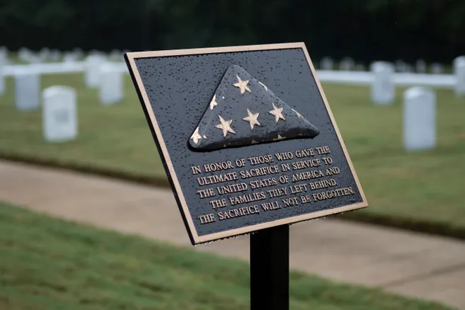 Carry the Load plaque at Fort McClellan Cemetery