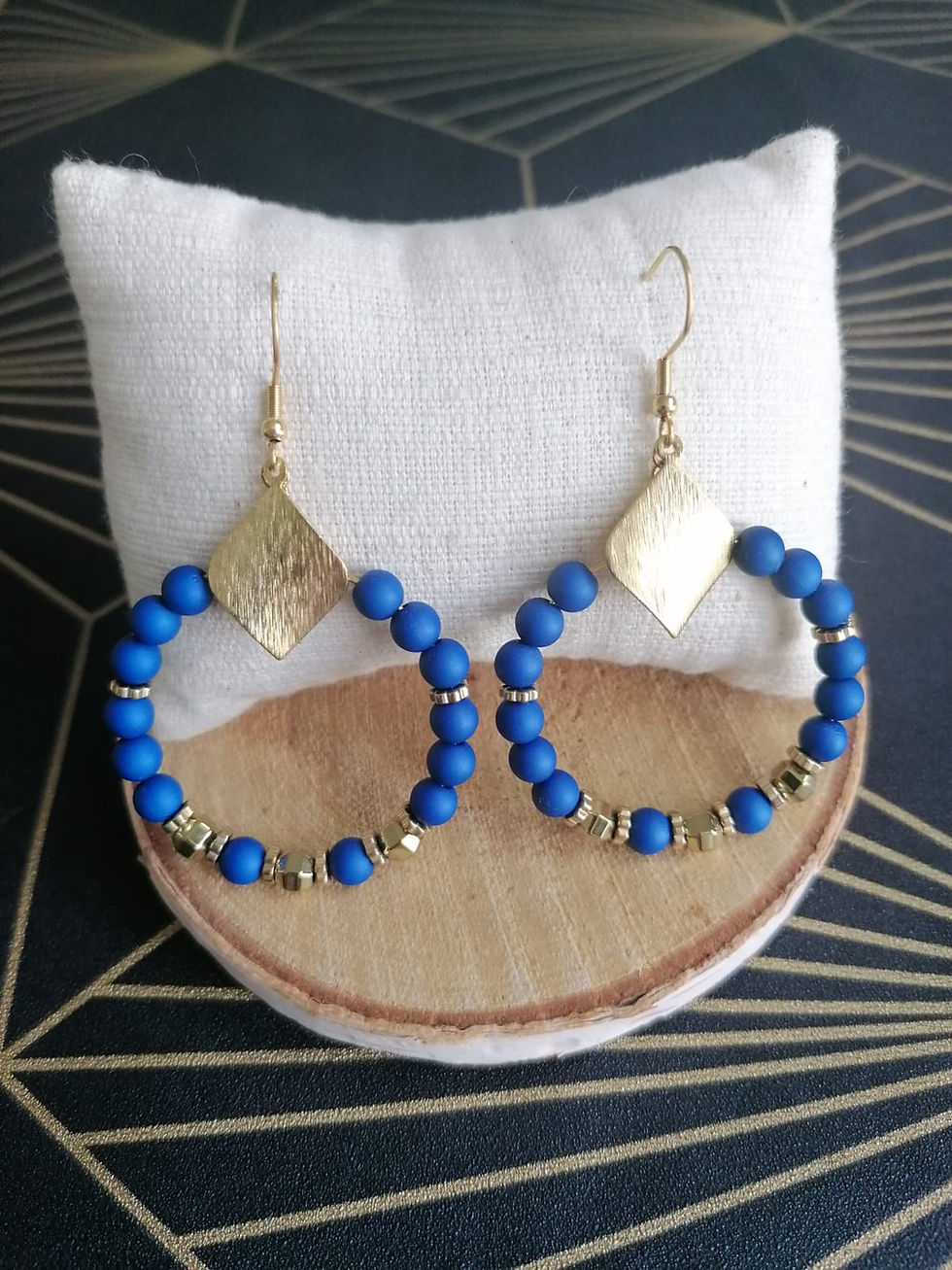 Miniature : Parure bleu prusse