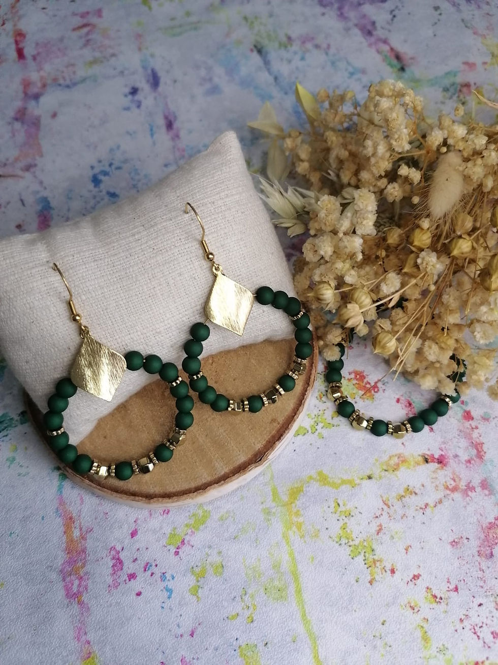 Miniature : Parure vert sapin foncé