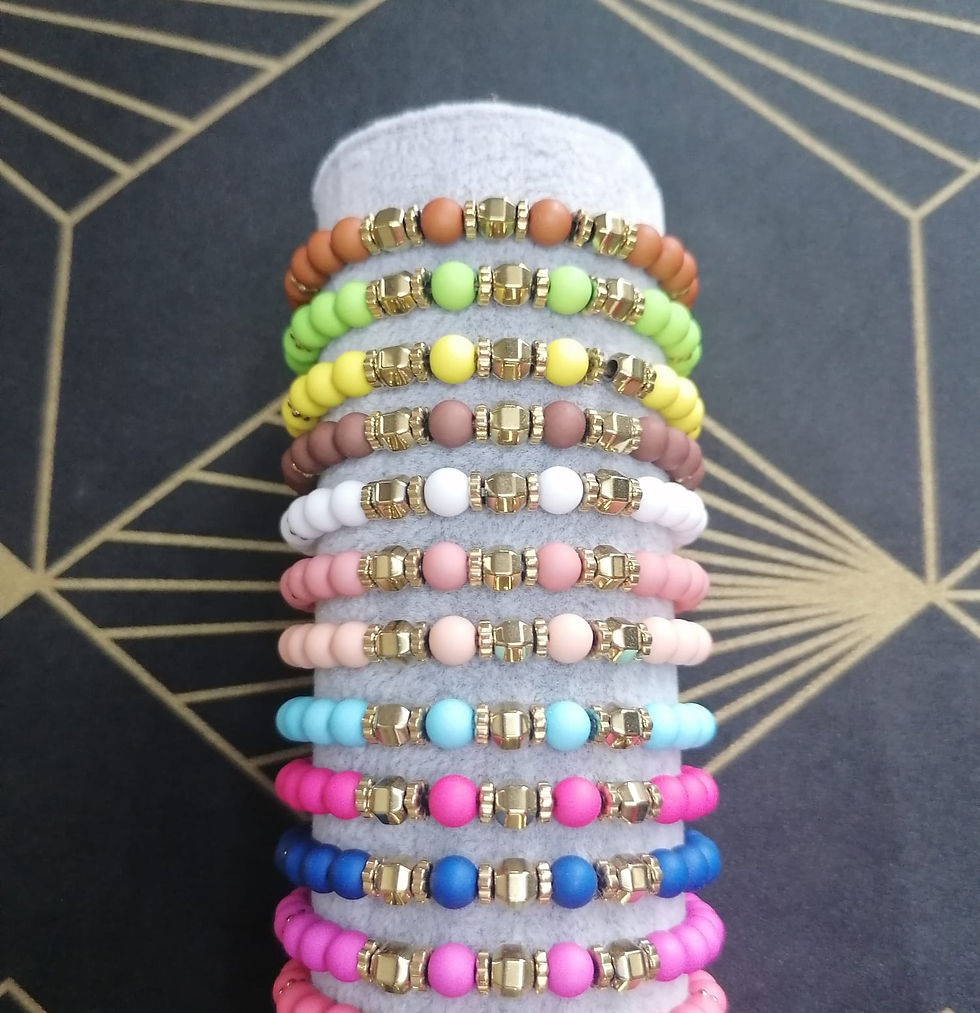 Miniature : Bracelet duo rouge et vert