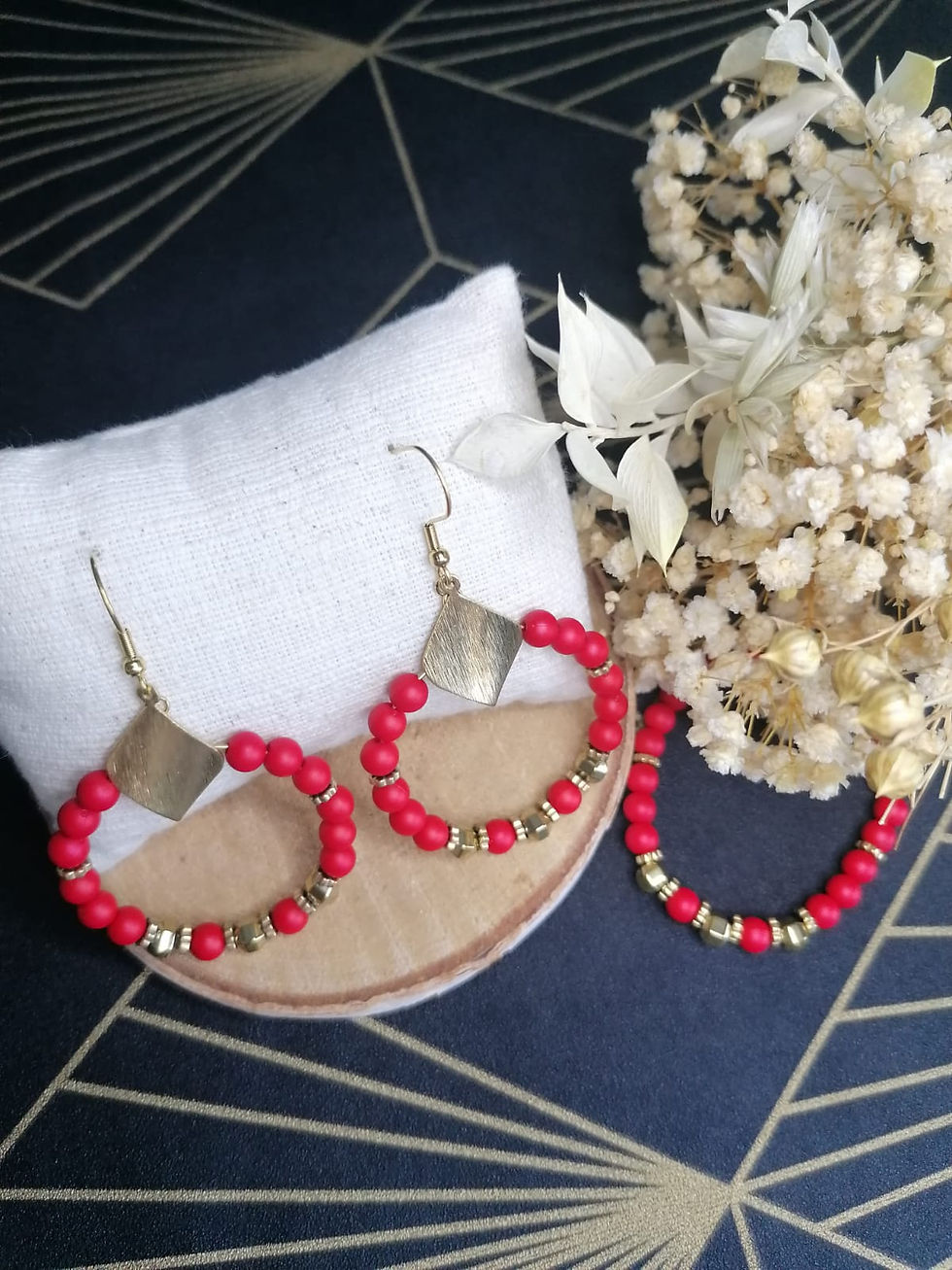 Miniature : Parure rouge cramoisi