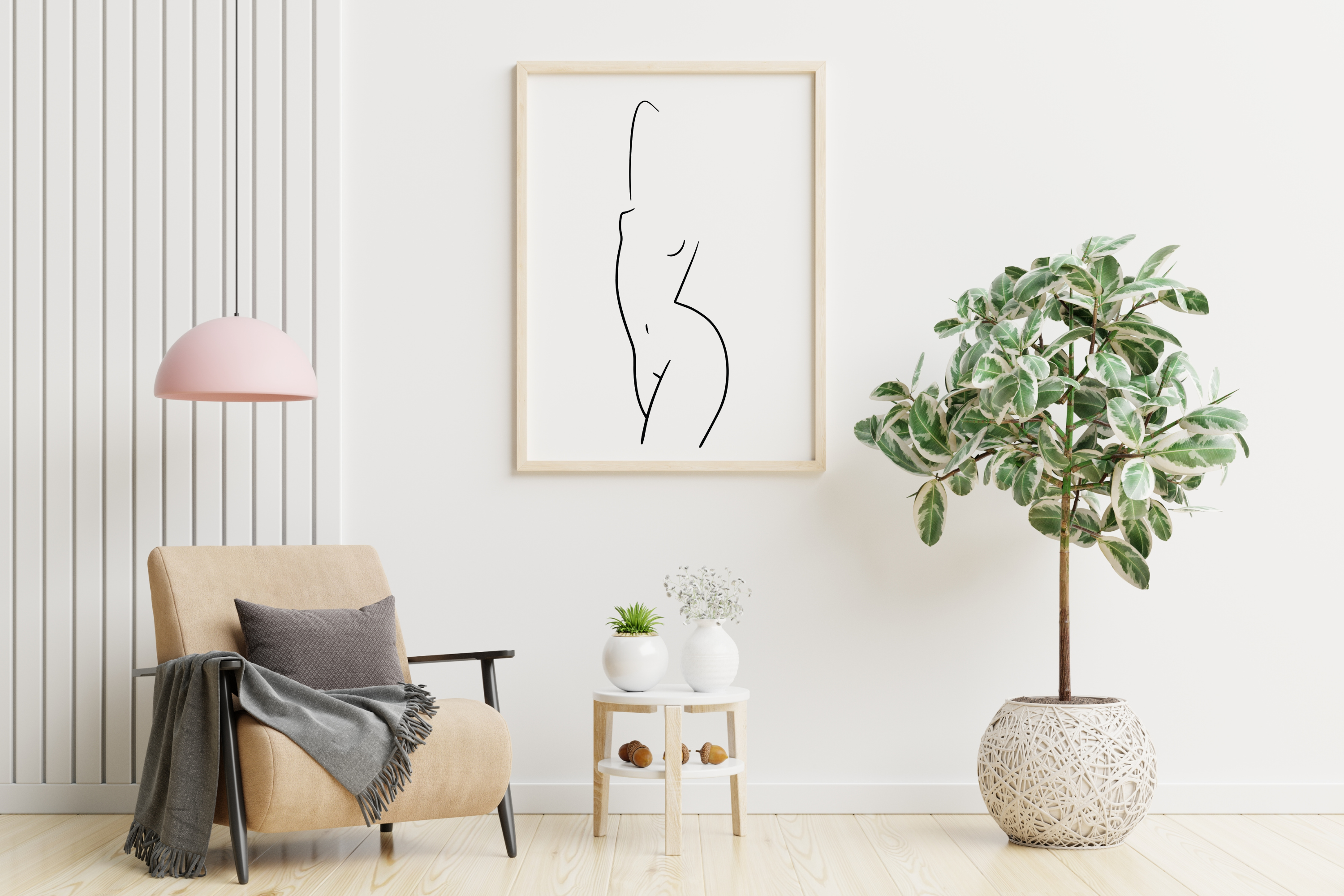 Line Art Women set of 4 Design C