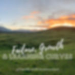 Sunset over green hills with text: "Failure, Growth & Learning Curves." Calm, inspiring mood. Handle: @TheOfficeElfVirtualAssistant.