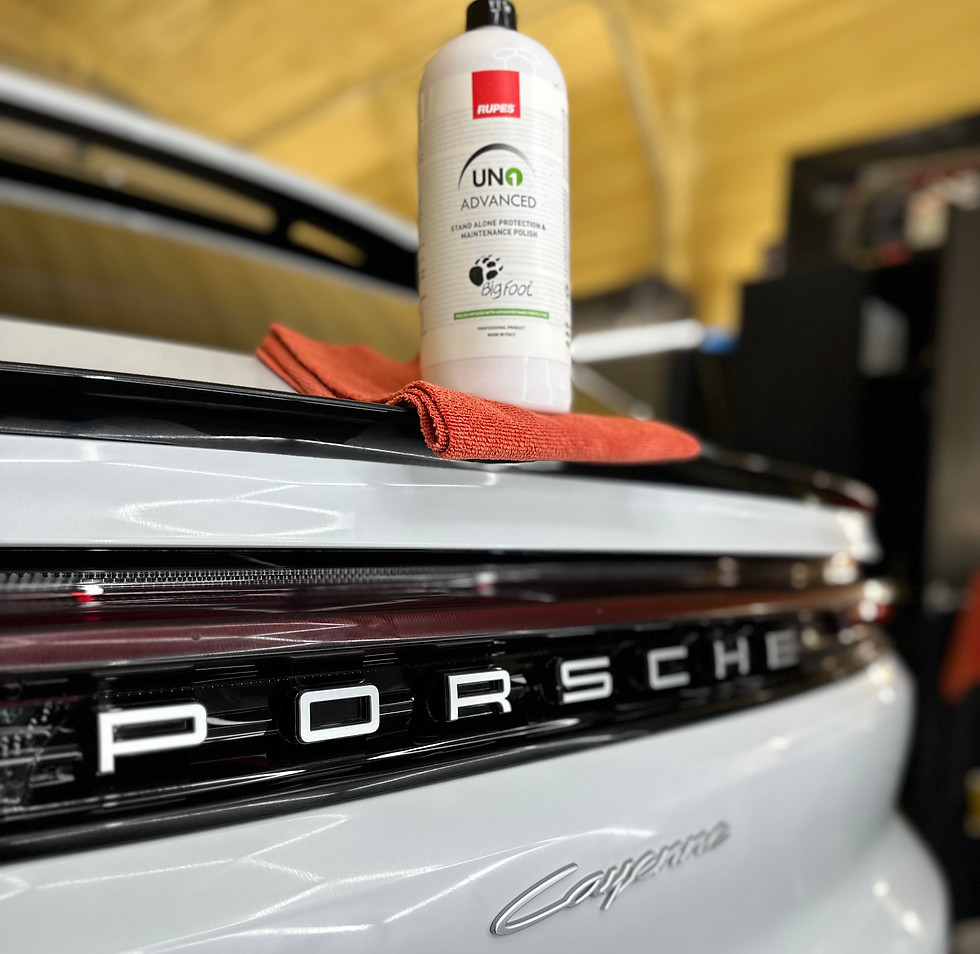 A Porsche getting a one step polish at The Suds.