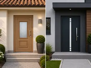 Porovnanie plastových a hliníkových vchodových dverí na moderných domoch