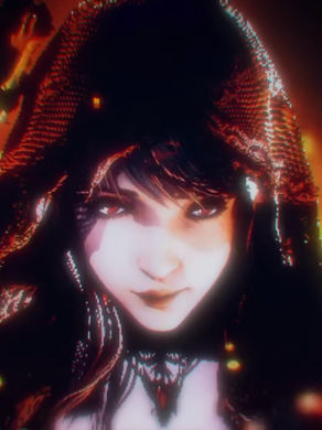 The Archwitch being displayed in pixel cinematic glory!