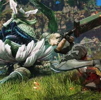 Cloud donning his Warrior FITS as he cuts down Ochu.