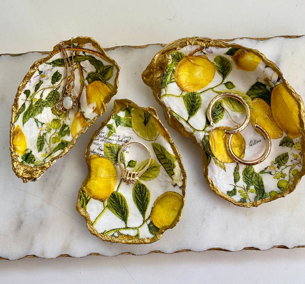 Thumbnail: Lemon Oyster Shell Ring Dish