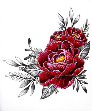 Red Peonies