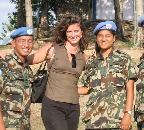 Michelle Morris working with the UN in Burundi