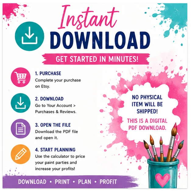 Thumbnail: Paint Party Pricing Calculator PDF