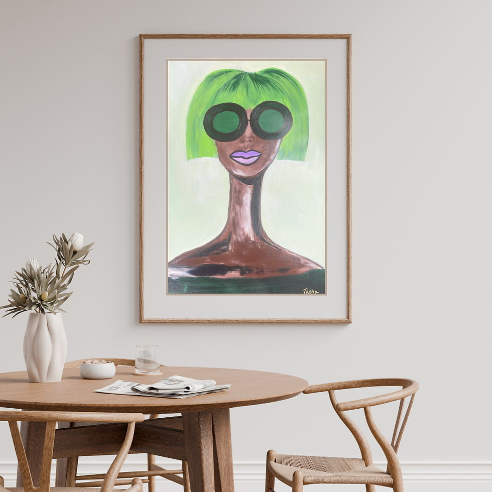 Thumbnail: GOGO – Original Contemporary Portrait Painting by Tasha Felder | Pop Art Fashion
