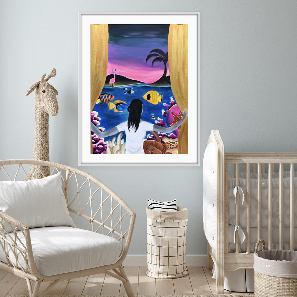 Thumbnail: TROPICS – Tropical Wall Art Print | Ocean Sunset Beach Decor