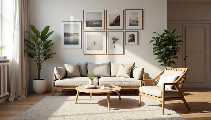 Eye-level view of a colorful Pinterest board filled with pins about home decor