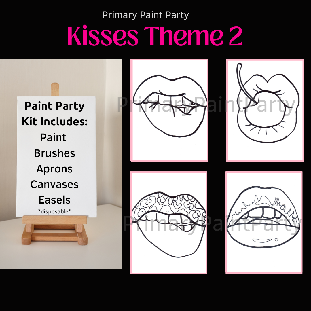 Kisses Theme 2 - Paint Party at Home Kit