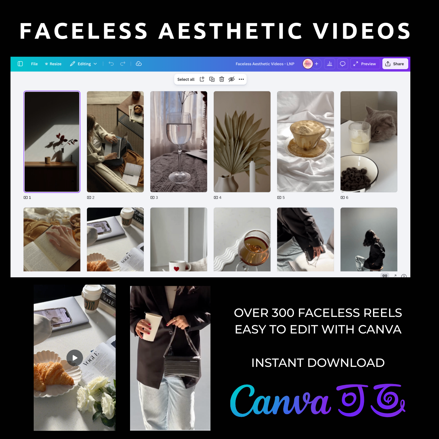 Faceless Aesthetic Videos - LNP