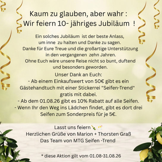 10 Jahre MTG Seifen-Trend