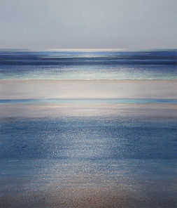 Untiefen Blau I, Acryl auf Leinwand, 140 x 120 cm