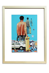 Skate, 2025, Fine Art Print/Mixed Media Collage, 40 x 30 cm, gerahmt, limitiertes Unikat, 1/3