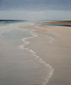Strand Spülsäume, Acryl auf Leinwand, 140 x 120 cm