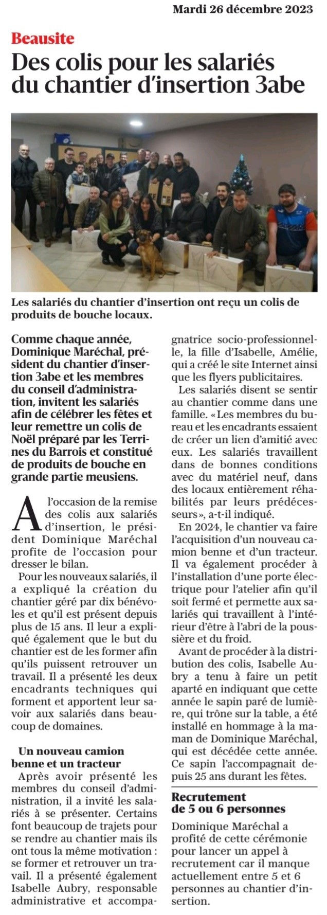 L'Est Républicain, 26 décembre 2023