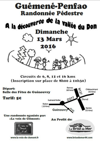 AGENDA : Randonnée organisée par "La Voix de Clément" Dimanche 13 mars 2016