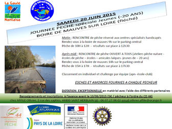 AGENDA - Samedi 20 juin 2015 Inauguration d'un ponton aménagé pour la pêche accessible en fauteu